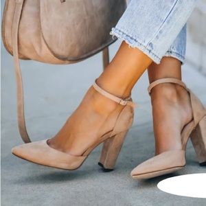 VICI FAUX SUEDE POINTED HEEL